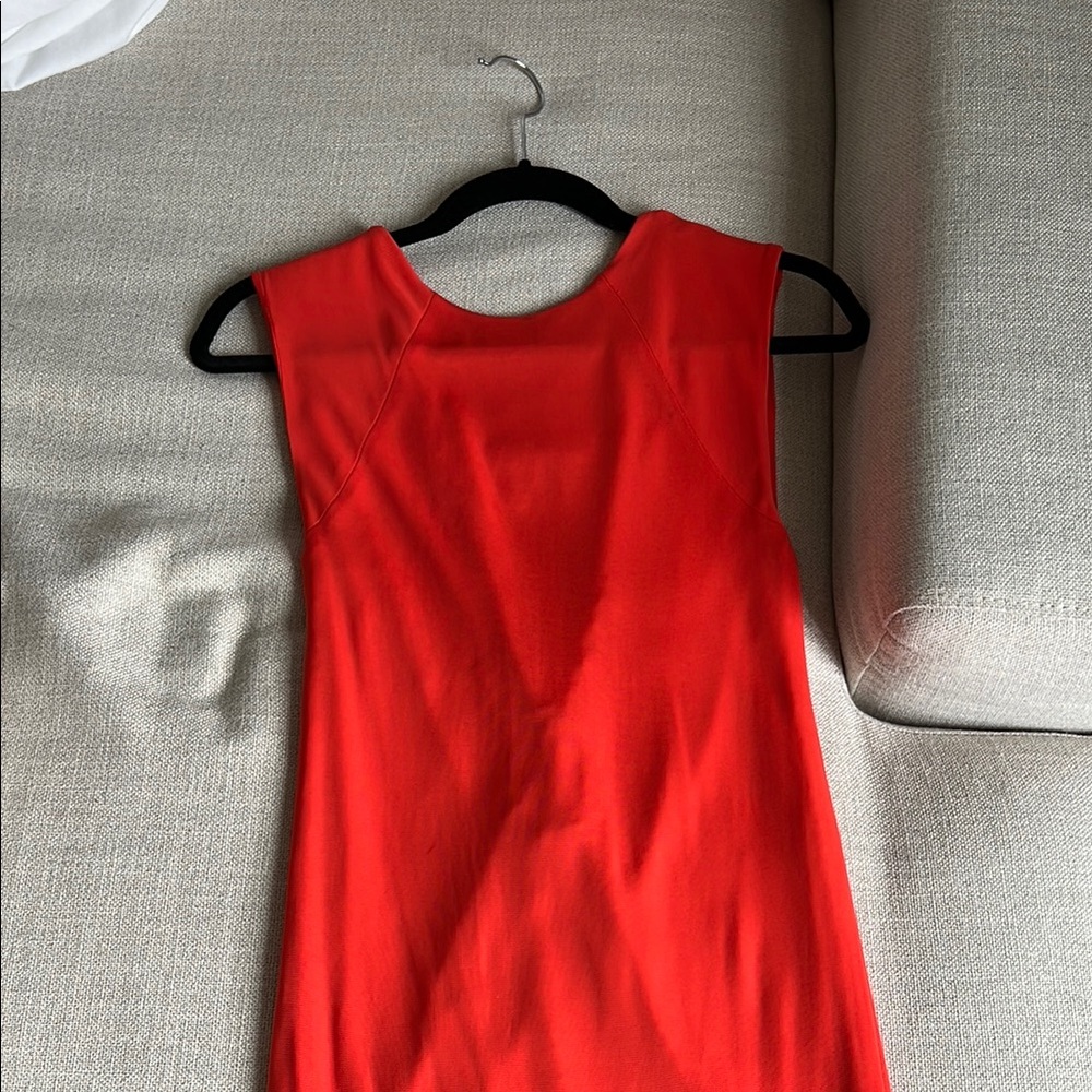 Elegant Orange Sleeveless Dress - Picture 1 of 5